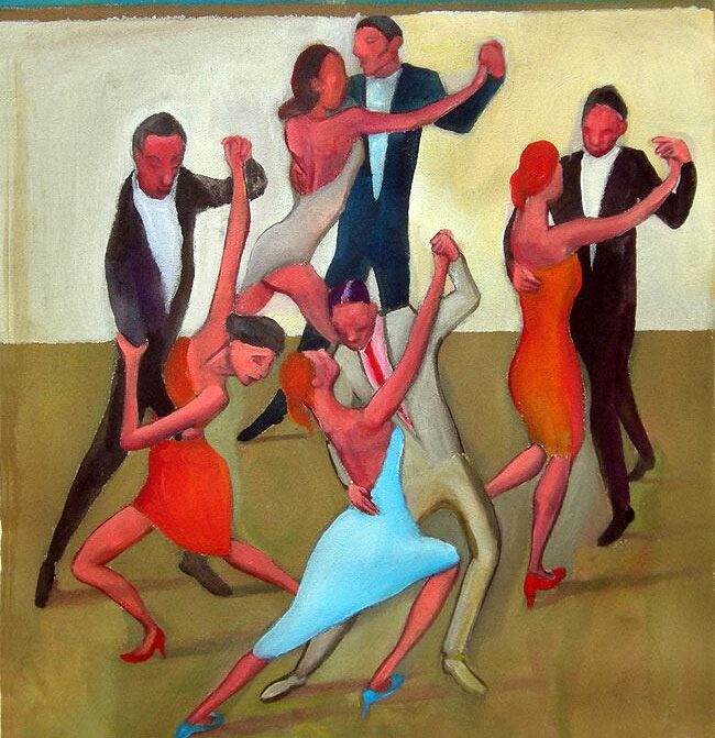 Image peinture d'un tango argentin